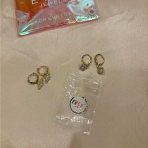 Gold and Silver Hoop Earrings